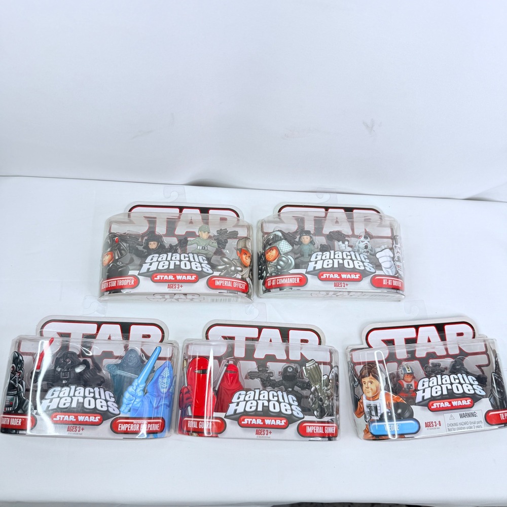 Star Wars Galactic Heroes Figure Lot Vader Palpatine Royal Guard Wedge 5 Packs